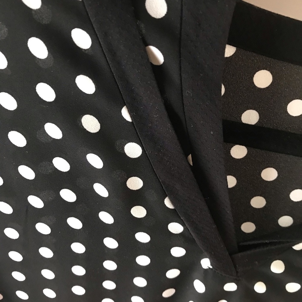 long sleeved polka dot